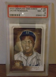 2003 Donruss Diamond Kings #160 - JACKIE ROBINSON - PSA 8 NM-MT Dodgers HOF - Picture 1 of 1