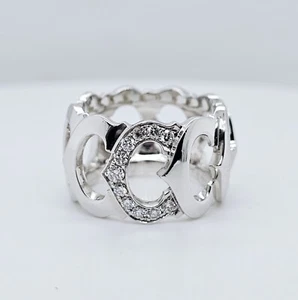 Anillo Cartier C De Cartier Oro Blanco 18k Diamante - Imagen 1 de 7