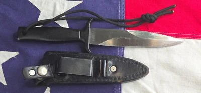 Vintage Gerber Mark I Boot Knife Dagger & Leather Sheath MK1 #010289 5 1/16" - Image 1 of 4