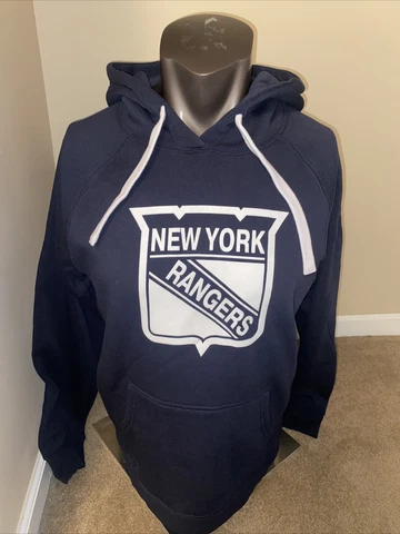 New York Rangers Sportiqe Olsen Hoodie Size Large Navy Blue Hooded Sweatshirt Cover