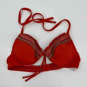 Lucky Brand Bikini Top Women's Size M Red Bathing Suit Underwired Padded - Picture 1 of 8