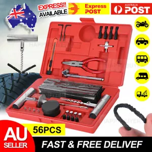 56Pc Puncture Car Tyre Repair Kit Set Tube Recovery Plugs Heavy Duty Truck AU - Picture 1 of 12