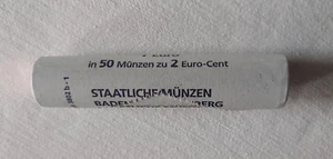 Kursmünzen Deutschland 2 Cent, 2022. Kompl. Sicht-Rolle 50 Stück D STGL. - Bild 1 von 1