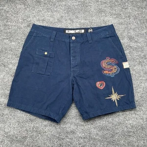BILLIONAIRE BOYS CLUB Shorts Mens 34 Icon Embroidered Canvas Navy Blue MSRP $175 - Picture 1 of 14
