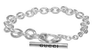 GUCCI Horsebit Sterling Silver Chain Bracelet YBA781167001 - Picture 1 of 4