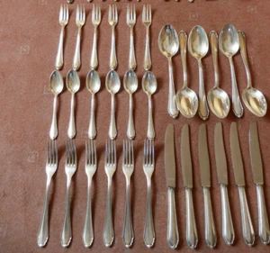 BSF - Tafel-Besteck - Mod. 96 -  Silber 90 - 6 Pers. 30 Teile - Bild 1 von 2