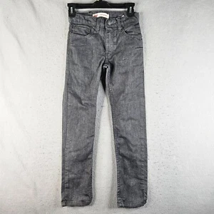 LEVIS 510 Jeans Boys 12 Reg 26x26 Black Skinny Straight Light Wash Denim - Picture 1 of 15