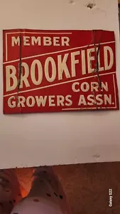 Vintage Member Brookfield Corn Growers Assn. Metal Sign! - Picture 1 of 9