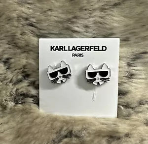 NWT KARL LAGERFELD Paris Choupette Stud Earrings - Picture 1 of 2