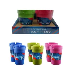 6 Pc Assorted Neon Extinguishing Bucket Ashtray Holder Car - Picture 1 of 1