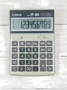 Calculadora de escritorio Canon HS1000TG CNMHS1000TG de 10 dígitos, gris/plateada - Imagen 1 de 5