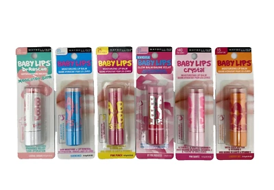 Maybelline Baby Lips Lip Balm - Assorted Shades - 0.15 oz (4.4g) - Lot of 6, New - Image 1 of 4