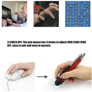Wireless Pen Mouse 3 Levels Adjustable DPI Touch Screen Writing Low Power Co ND2