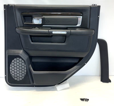 ✅ 13-24 RAM 1500-3500 LIMITED CREW CAB DOOR PANEL REAR RIGHT PASSENGER BLACK OEM - Image 1 of 4