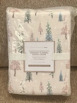 NUEVA Funda Nórdica Pottery Barn Adolescente Franela Invierno País de las Maravillas Doble, Navidad Foto 1 de 3