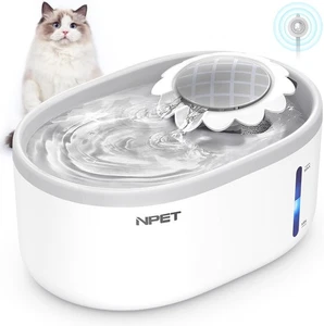 NPET Fontana per Gatti con Sensore, 2L Fontana per Gatto con Luce LED Bianco - Foto 1 di 8