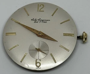Jules Jergensen Movement Swiss 17 Jewels Does Not Run/For Parts or Repair - Picture 1 of 14