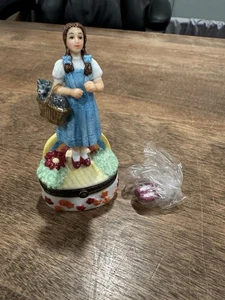 Wizard of Oz Dorothy and Toto Trinket Box with Ruby Slippers 1998 - Picture 1 of 7