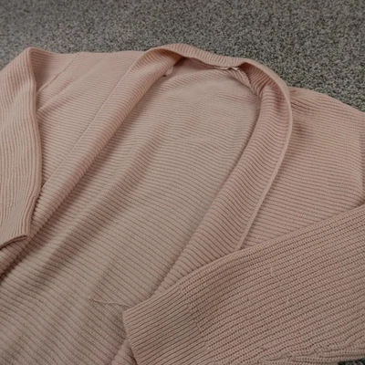 GAP Cárdigan Mujer M Rosa Frente Abierto Envolvente Suéter Acanalado Tejido Largo Plumero Túnica Foto 1 de 4