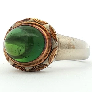 Steven Battele Tourmaline, Yellow and White Gold Ring - Picture 1 of 16