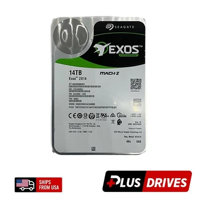 14TB SAS Seagate ST14000NM0001 MACH.2 Exos 2x14 4Kn 3.5" 12Gbps 7.2K RPM - Image 1 of 4