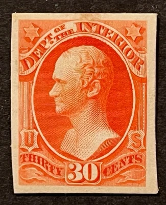 Sellos de viaje: estampillas de Estados Unidos Scott #O23p4 Department of Int. Prueba Oficial NGAI H Foto 1 de 4