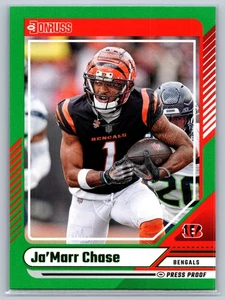 2024 Donruss #95 Ja'Marr Chase a prova di stampa verde - Foto 1 di 2