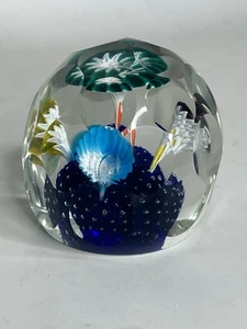 AMAZING! Fratelli Toso Of MURANO, Hand Blown Trumpet Flower Faceted Paperweight - Picture 1 of 11