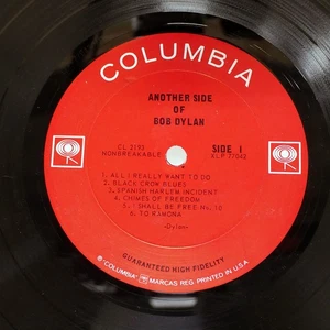 BOB DYLAN ANOTHER SIDE OF COLUMBIA CL2193 US LP - Picture 1 of 1
