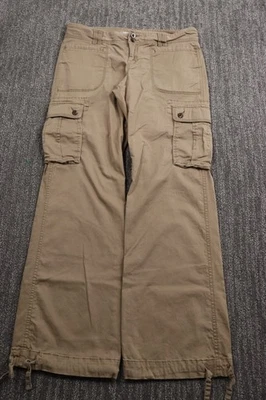 VTG Y2K Old Navy Low-rise Canvas Cargo Pants Flared Beach Women's Size 8 (32x31) - Image 1 of 4