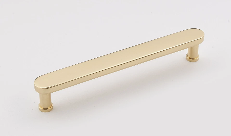 Alno Moderne Cabinet Pull 6" Polished Brass Unlacquered A717-6-PBNL - Set of 3