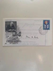 Hans Bethe Nobelpreisträger Physiker 1980 signierter Umschlag "Oppenheimer"  - Bild 1 von 3