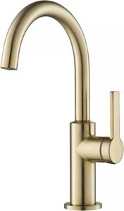 Oletto Single Handle Kitchen Bar Faucet in Spot Free Antique Champagne Bronze, K - Picture 1 of 12