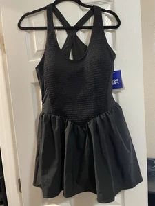 Damen gesmoktes Active Kleid - JoyLab Schwarz L - Bild 1 von 4