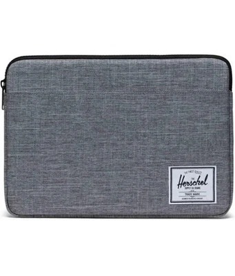 Herschel Anchor 13 Inch Sleeve, Grey, Raven Crosshatch, Fits MacBook 13” NEW - Image 1 of 4