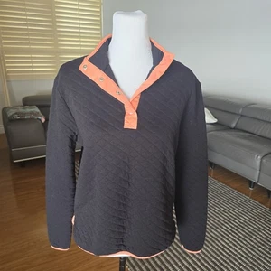 C&C California schwarzer gesteppter Pullover mit Knopfdruck und Druckknöpfen Gr. Medium - Bild 1 von 7