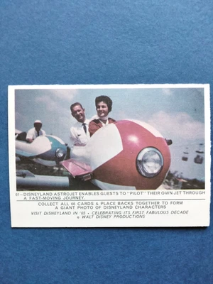 Disneyland Karte #61 Donruss 1965 Walt Disney ASTROJET - Bild 1 von 2
