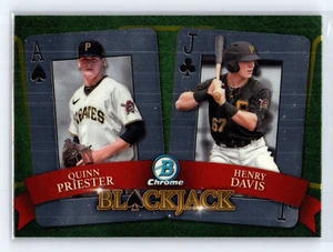 2022 Bowman Draft Quinn Priester / Henry Davis Blackjack #BJ-10 Pirates - Bild 1 von 2