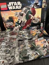 Lego Star Wars Slave 1 8097 OPEN BOX SEALED BAGS ONE PIECE MISSING BOBA FETT