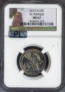 2012-D El Yunque Quarter NGC MS67 MAC PL Quality - Picture 1 of 2