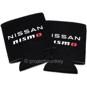 Nissan / Nismo Insulated Foam Drink Bottle Can Coolers Pair Black Genuine - Bild 1 von 2