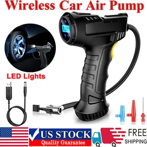 150PSI Rechargeable Car Air Pump Wireless Electric Air Tire Inflator Auto Bike - Picture 1 of 11