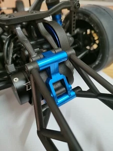 DR10 CNC Alloy Wheelie Bar Adapter Mount Blue For Team Associated DR10 ProSC10 - Picture 1 of 6