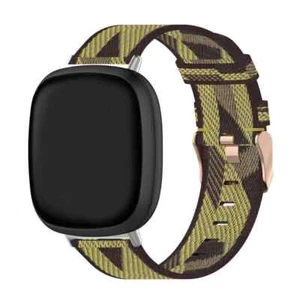 Armband SmartWatch FitBit Sense + Verso, neu, mehrfarbig: gelb-braun-schwarz - Bild 1 von 3
