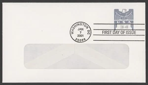 2001 US Scott #U646 34c Eagle on #6 Windowed Envelope FDC - Picture 1 of 1