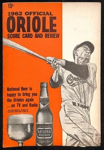 1962 Washington Senators @ Baltimore Orioles Program 6/6 Ex 78348b4 - Picture 1 of 2