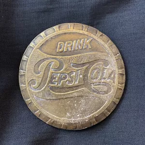 Bebida Pepsi Cola Tiffany Studio NY Pop Tapa de Botella Forma Cinturón Hebilla de Latón - Imagen 1 de 2