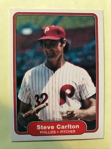 1982 Fleer STEVE CARLTON Philadelphia PHILLIES #243, HOFer