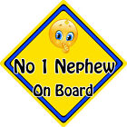 Baby On Board Emoji Car Sign ~ Number 1 Nephew On Board