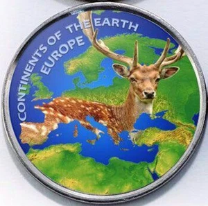 Jammu & Kashmir 1 rupee 2017 Deer - Continents Europe unusual coin - Picture 1 of 2